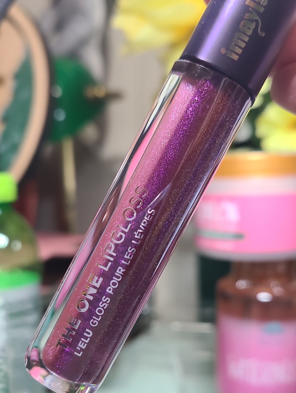 Imalya The One Lip Gloss — Shimmery Purple Pink Duo